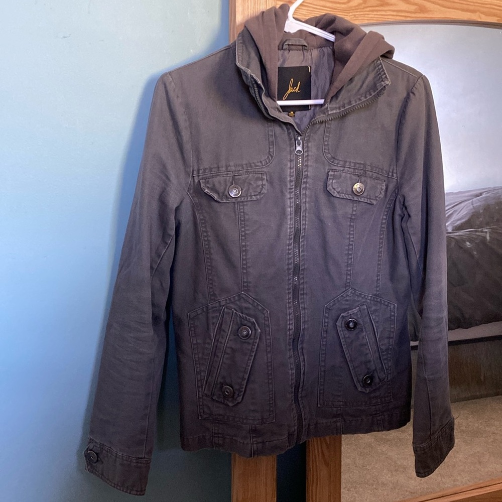 Grey bomber jacket-female